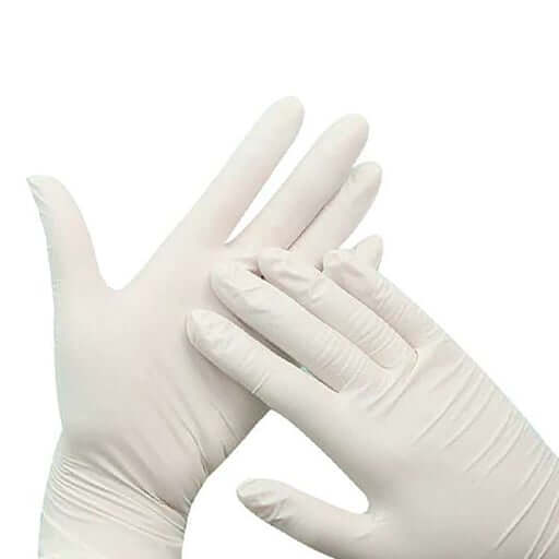 House Brand Powder-Free Latex Gloves, Polymer Coated, Non-Sterile, X-Small, White, 100/Bx | SurgiMac Dental Supply
