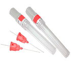 House Brand 25 Gauge Long Sterile Disposable Red Plastic Hub Needles | SurgiMac Dental Supply