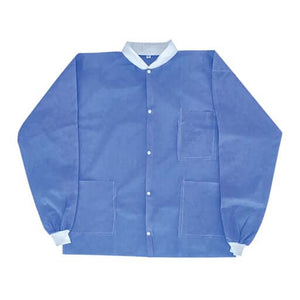 House Brand Blue Disposable Lab Coat, Medium, 10/Pk | SurgiMac Dental Supply