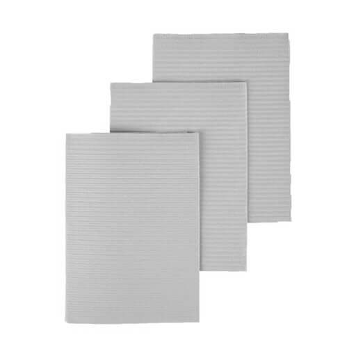 House Brand Silver Gray Patient Bibs Plain Rectangle, 13