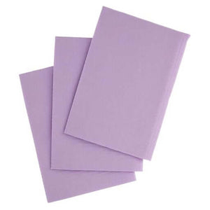 House Brand Lavender Patient Bibs Plain Rectangle, 13" X 18", 3-Ply Paper/1-Ply Poly, 500/Case | SurgiMac Dental Supply