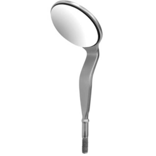 Hu-Friedy Size 5 Double Sided Cone Socket Mirror Head, Rhodium-Coated - 6/Pk | SurgiMac Dental Supply