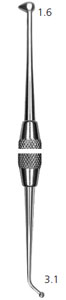 Hu-Friedy #27/29 Ball style double end burnisher with #6 Satin Steel Handle