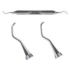 Hu-Friedy #4R/4L double end Columbia curette with #6 Satin Steel Handle | SurgiMac Dental Supply