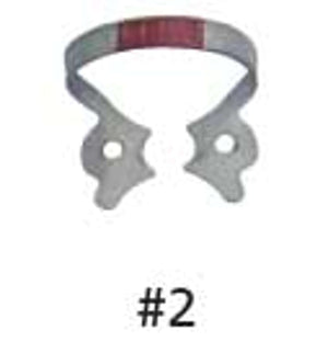 Hygenic Fiesta Color Coded Clamps. #2 (brown) winged metal dam clamp. Premolars | SurgiMac Dental Supply