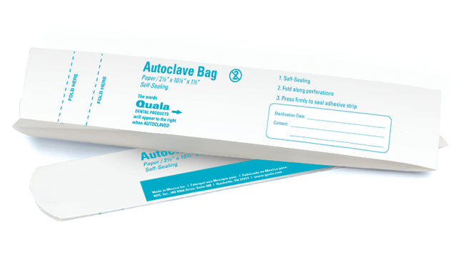 Quala | Autoclave Paper Pouches, 2½" x 1½" x 10½", 1000/bx, 4 bx/cs | OCA