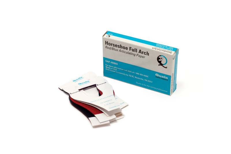 Horseshoe Full Arch Red/Blue .0025 (63 microns), 12 sheets/book, 6 bk/bx QAP-HRB03