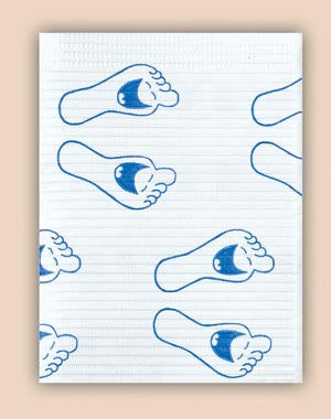 Crosstex | Towel, 3-Ply Paper, Poly, 19" x 13", Happy Feet, 500/cs | WPXFP