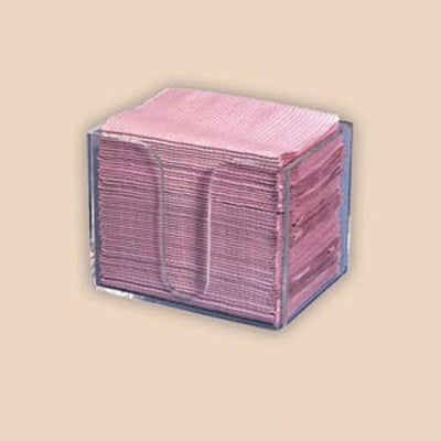 Crosstex Clear Lucite Bib Dispenser, 5" x 6" x 7", Holds Towels Up To 19" x
