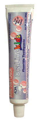 Bubblegum Fluoride Toothpaste, 3.0 oz, 72/cs
