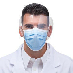 Sultan | High Filtration Blue Face Mask with Face Shield, 25/bx | 20328