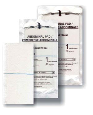 Abdominal Pad, 5" x 9", Sterile 1s, Sealed Ends, 20/pk, 20 pk/cs A7059