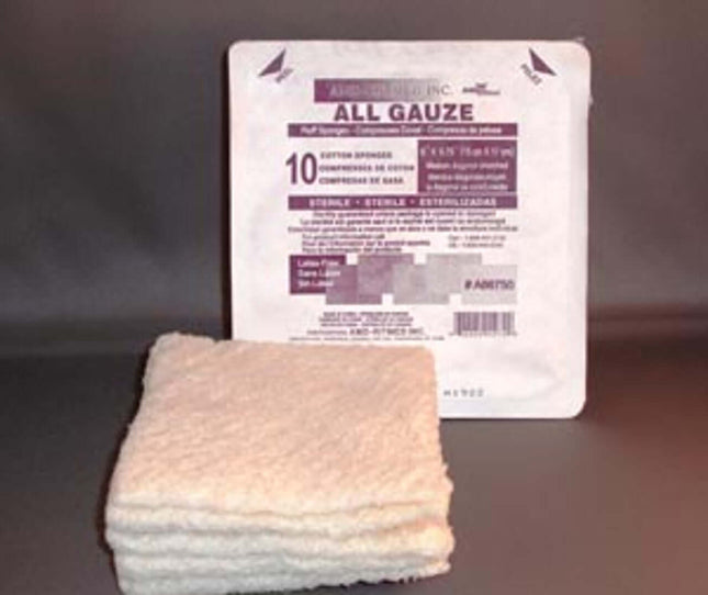 Fluff Sponge, 6" x 6¾", Sterile, 10/Hard Tray, 48 Tray/Cs A66750