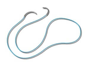 Nonabsorbable Suture with Needle LOOK Silk C26 1/2 Circle Reverse Cutting Needle Size 3 - 0 Braided 778B