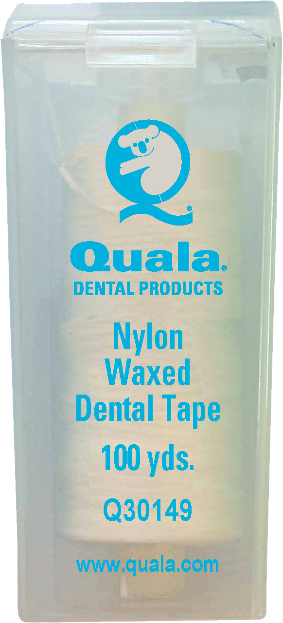 Quala | Nylon Dental Tape Refill, Waxed, Fits Standard Office Dispensers, 100 yds, 72/cs | Q30149