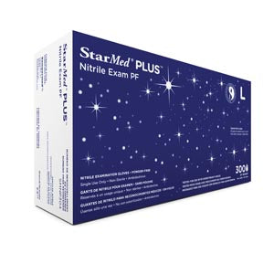 StarMed Plus PF Nitrile Gloves 300/Bx SMNP304