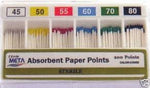 Hygenic #15-40 Assorted (ISO Sized) Absorbent Paper Points, White. Box of 200 | SurgiMac Dental Supply