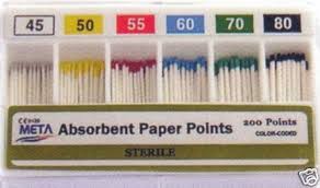Hygenic #15-40 Assorted (ISO Sized) Absorbent Paper Points, White. Box of 200 | SurgiMac Dental Supply