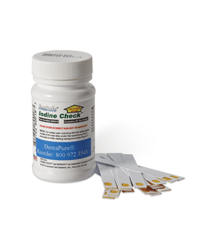 DentaPure Iodine Test Strips, bottle of 50 strips
