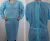 Safe-Dent Non-Woven Isolation Gown Blue with Elastic Cuffs, Two Ties