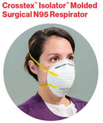 Crosstex Molded Surgical N95 Respirator, 20/bx, 12 bx/cs GMLRESP