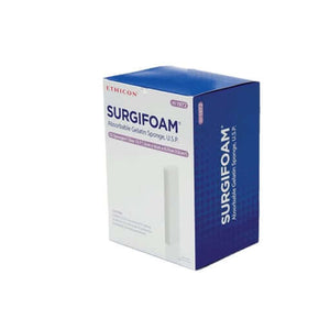 Surgifoam Absorbable Gelatin Sponge, 2 cm x 6 cm x 7 mm, Sterile 12/Box | SurgiMac Dental Supply