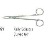 House Brand Kelly Scissors, 6.25", Curved. Single Scissors | SurgiMac Dental Supply