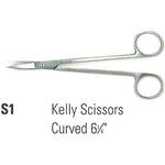 House Brand Kelly Scissors, 6.25", Curved. Single Scissors