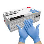 Nitrile Exam Gloves MacSoft by SurgiMac | Blue | Chemo Tested | 200 Count 5116-L