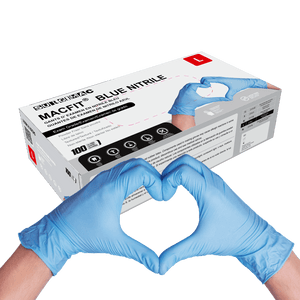 Nitrile Exam Gloves MacFit by SurgiMac | Blue | 100 Count 2118-L