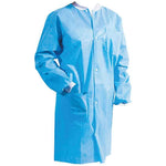 House Brand Jackets Sky Blue - Large 10/Pk. Fluid Resistant, Static Free, Latex | SurgiMac Dental Supply