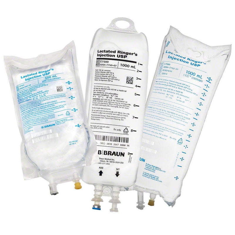 Replacement Preparation Lactated Ringer's Solution IV Solution Flexible Bag 500 mL