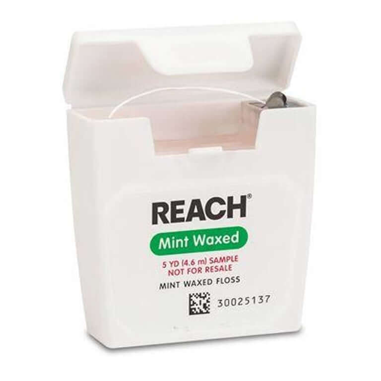 REACH Dental Floss, Mint Waxed, Trial Size, 5 yds, 144/cs | SurgiMac Dental Supply
