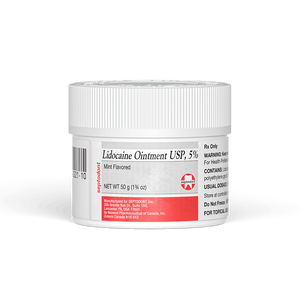 Septodont Lidocaine Ointment - USP 5% Mint Flavored Topical Anesthetic, 50 gm 01T0160