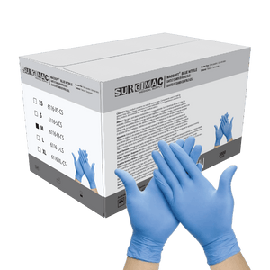 Nitrile Exam Gloves MacSoft by SurgiMac | Blue | Chemo Tested | 300 Count 6116-M-CS