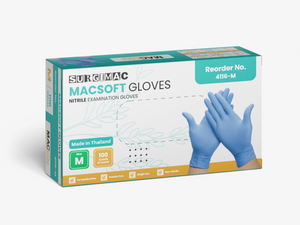 SurgiMac Nitrile Exam Glove, Chemo Tested, Blue, MacSoft