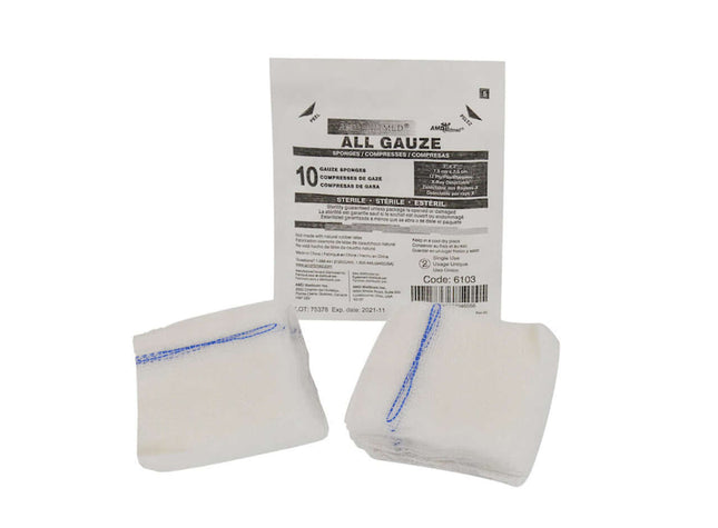 Gauze Sponge, 2" x 2", 12-Ply, Sterile, 2S, 50/Bx, 30 Bx/Cs B2120