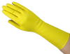 Utility Glove Flock Lined Latex Yellow Straight Cuff NonSterile
