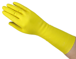 Utility Glove Flock Lined Latex Yellow Straight Cuff NonSterile 8984-1