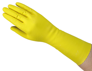 Utility Glove Flock Lined Latex Yellow Straight Cuff NonSterile 8984-1