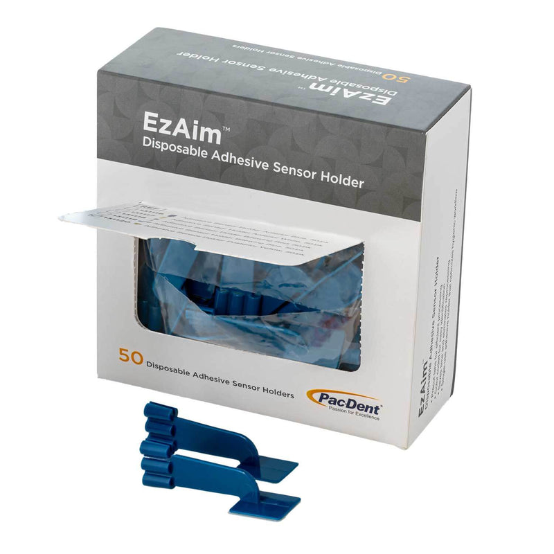 EzAim Individually Cut Adhesive Sensor Holder Bitewing Blue, 50/pk | SurgiMac Dental Supply
