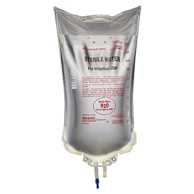 Baxter Irrigation Solution Sterile Water for Irrigation, 3, 000 mL Flexible Bag, 1/Pk