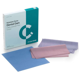 HySolate Fiesta 6" x 6" Heavy Latex Dental Dam, Powder-Free, Fruit Scented, Asst. Colors, 36/Pk. | SurgiMac Dental Supply