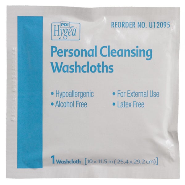Hygea Personal Cleaning Washcloths, Individual Packets, 400/Case, 10