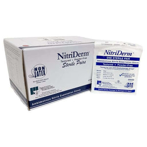 NitriDerm Nitrile Sterile Exam Gloves – Pairs – Series 108 | SurgiMac Dental Supply