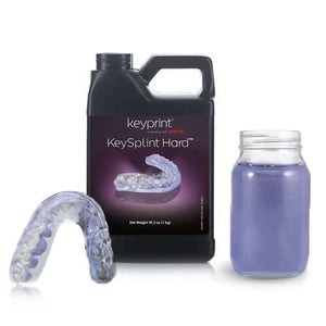 Keyprint KeySplint Hard Biocompatible 3D Printing Resin, Light Violet, Translucent, 0.5kg/Bottle | SurgiMac Dental Supply