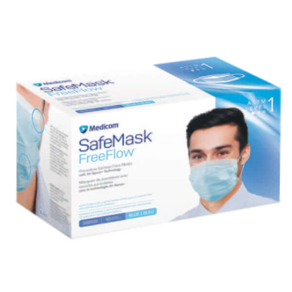 FreeFlow Face Mask, Aatm Level 1, 50/bx, 10 bx/cs 200315