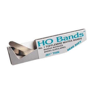 HO Band Tofflemire type #1 Adult Universal .001 gauge Matrix Bands, 100/Pk | SurgiMac Dental Supply