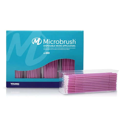 Microbrush Plus Micro-Applicators, Fine, Pink, 400/Pk | SurgiMac Dental Supply