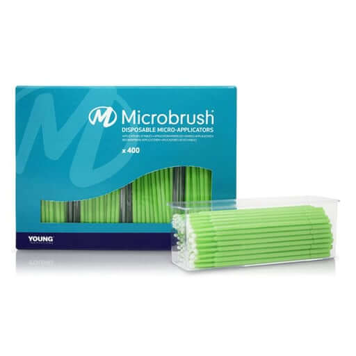 Microbrush Plus Micro-Applicators, Regular, Green, 400/Pk | SurgiMac Dental Supply
